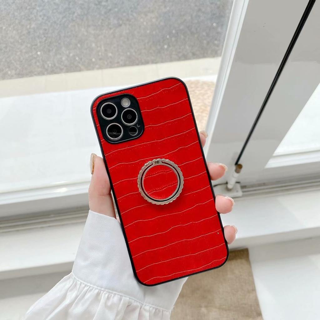 Противоударный чехол с крокодиловым рисунком и подставкой для кольца для Huawei P40 Lite E Samsung A30 iPhone 12