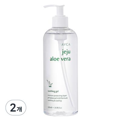 Успокаивающий гель Abca Jeju Aloe Vera, 2 шт., 500 мл