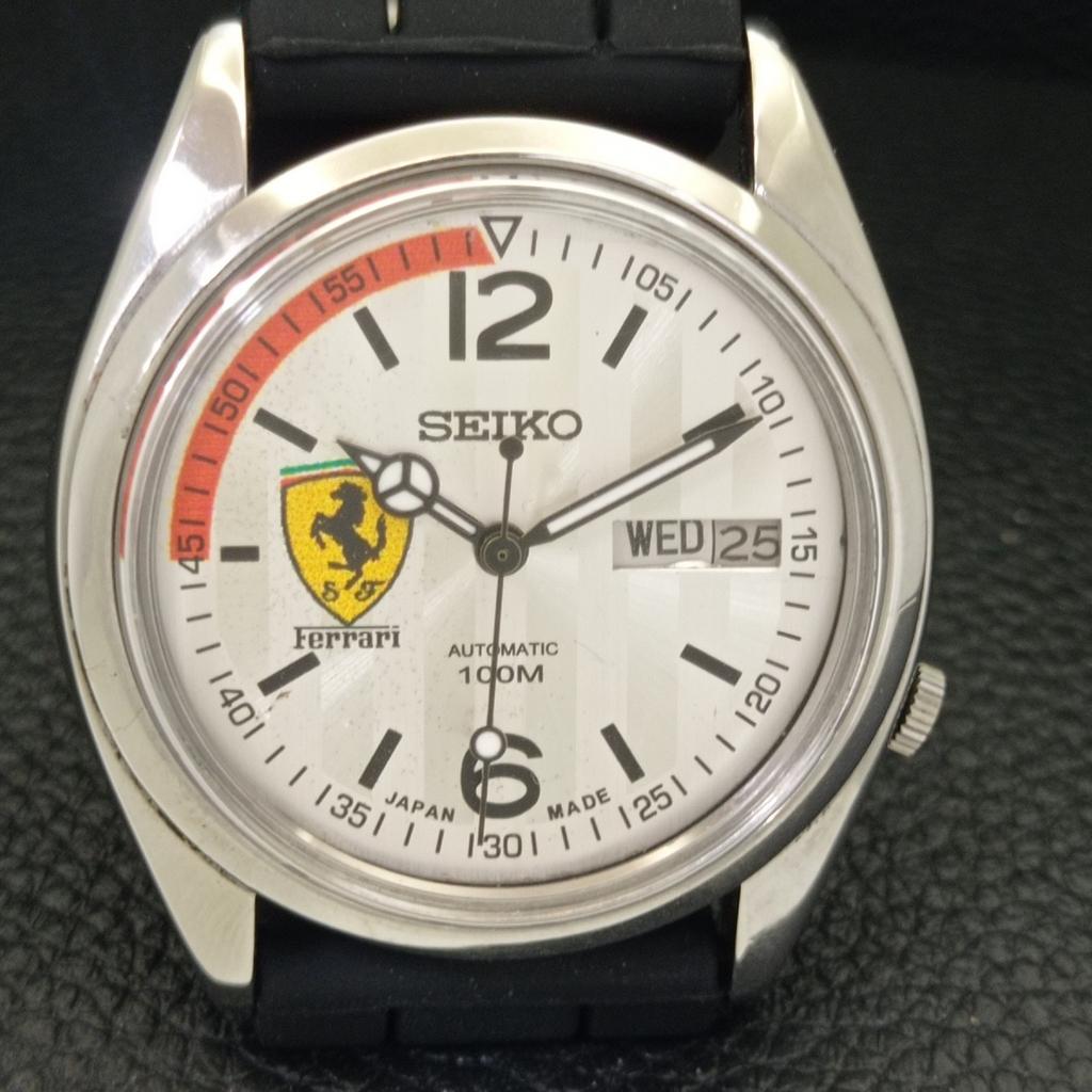 ЯПОНИЯ ВИНТАЖНЫЕ МУЖСКИЕ АВТОМАТИЧЕСКИЕ ЧАСЫ SEIKO 7009A ЦИФЕРБЛАТ FERRARI a700533-5 R203-a700533