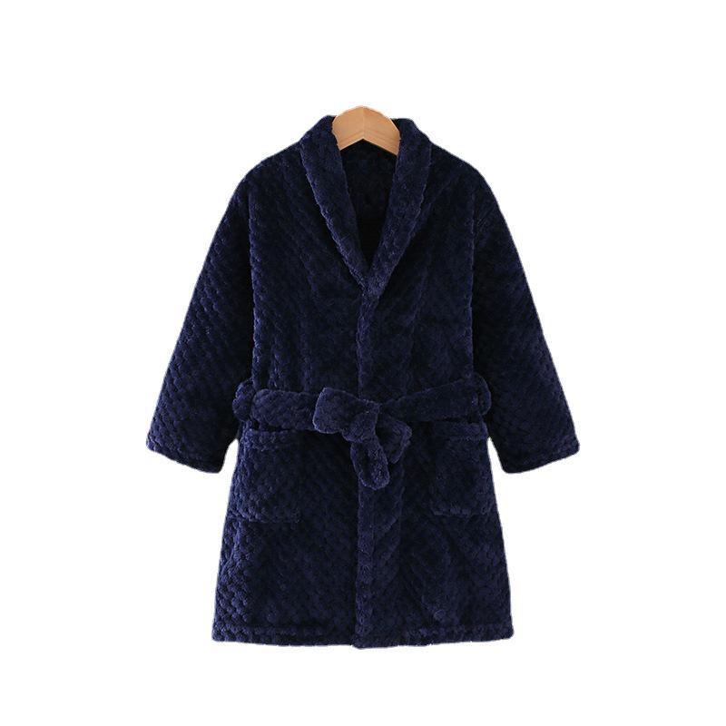 2024 Kids' Flannel Bathrobe: Cozy Winter Pajamas for Boys and Girls, Parent-Child Matching
