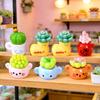 Миниатюрная фигурка кактуса Милый крошечный кактус в горшке для декора дома, офиса, стола, столика Имитация зеленой растительности для сказочного сада, микроландшафта