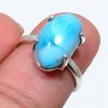 Кольцо из стерлингового серебра 925 пробы с драгоценным камнем Natural Republic Larimar S.6 v3l14