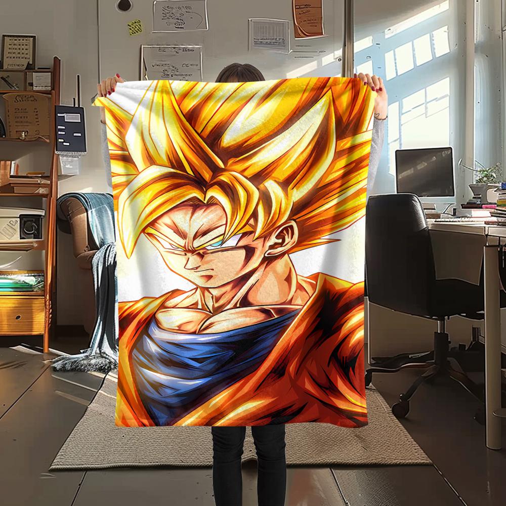 Dragon Ball characters Print Flannel Blanket,High quality Comfortable for All Seasons,Home Decor,Warmth and Comfort,Perfect for Christmas Gifts