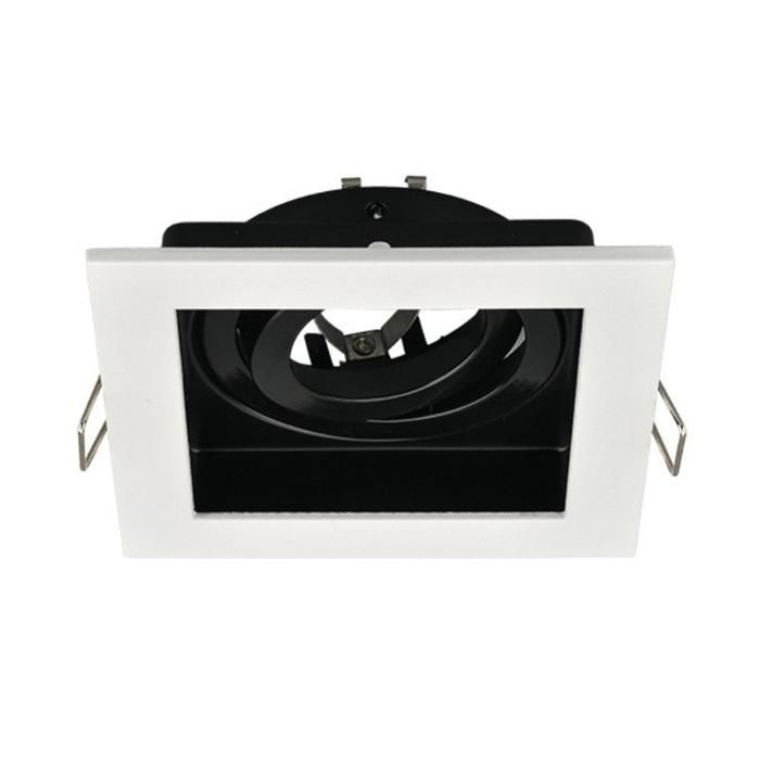 Support de spot Beta R4 carré blanc/noir MR16 GU10/GU5.3