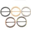 Hijab Scarf Clip Clothing Corner Knotted Buckles Multifunctional Round Metal Scarf Buckle   Women