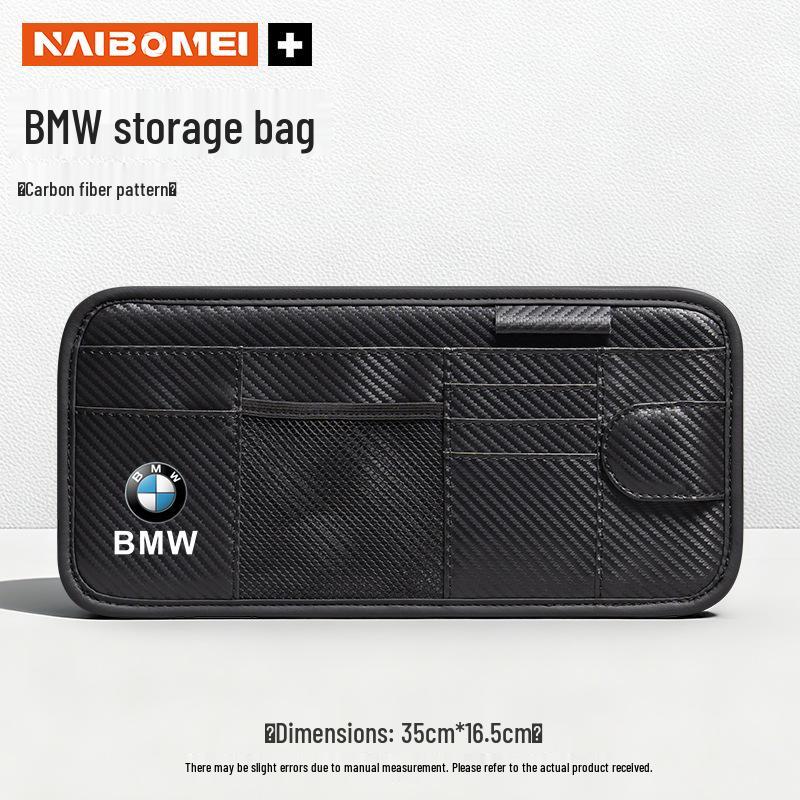 BMW Car Sunglasses Clips & Sun Visor Storage Bags for 1, 3, 5, 6, 7 Series, X1, X3, X4, X5, X6