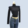 Cut Label Turtleneck Knitting Long Sleeves Inner Wear Short Spring and Autumn All-Matching Slim Fit Slimming Soft Glutinous Sweater Bottoming Women
