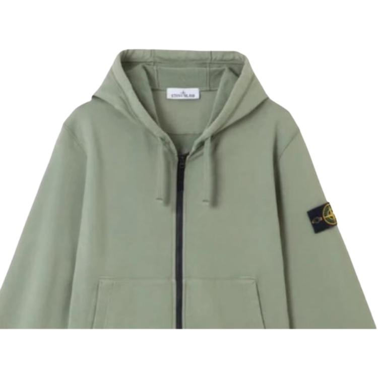 STONE ISLAND Мужская толстовка с капюшоном на молнии, карманом-кенгуру, длинным рукавом, sweatshirt K2S156100061S0051-V0055