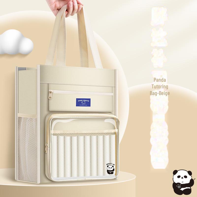 Прозрачная холщовая сумка для репетиторства — портативное хранилище книг и документов для учеников начальной школы