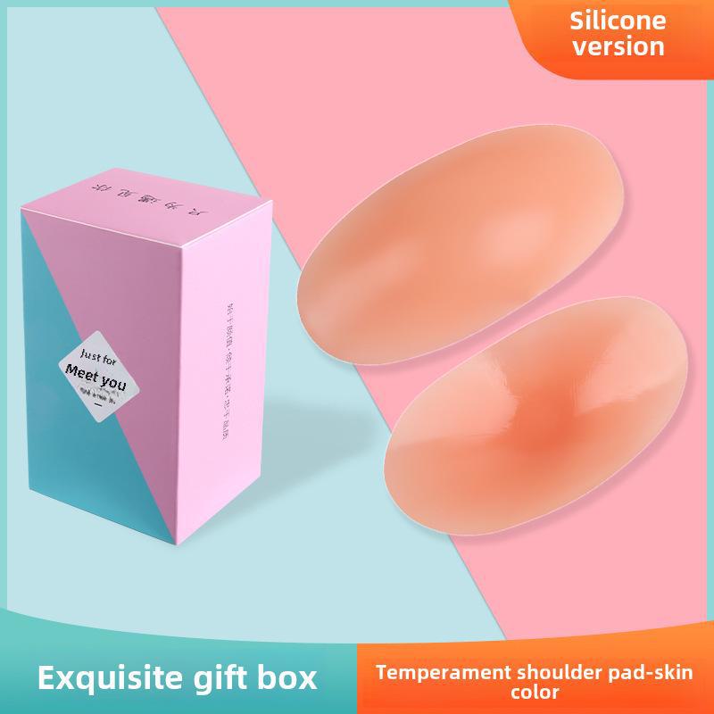 Beautiful Right-angle Silicone Shoulder Pads for Men and Women - Sponge Padding for Narrow Shoulders, Invisible, Anti-slip Stickers