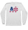 Alpha Phi Bella + Canvas Футболка с длинным рукавом A Phi Буквы USA ВСЕ РАЗМЕРЫ