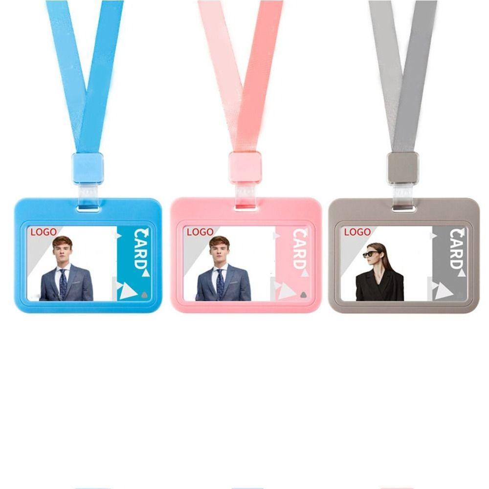 Bus Card ID Card Lanyard Card Holder Vertical Card Cover Simple Card Case Horizontal Card Protector
