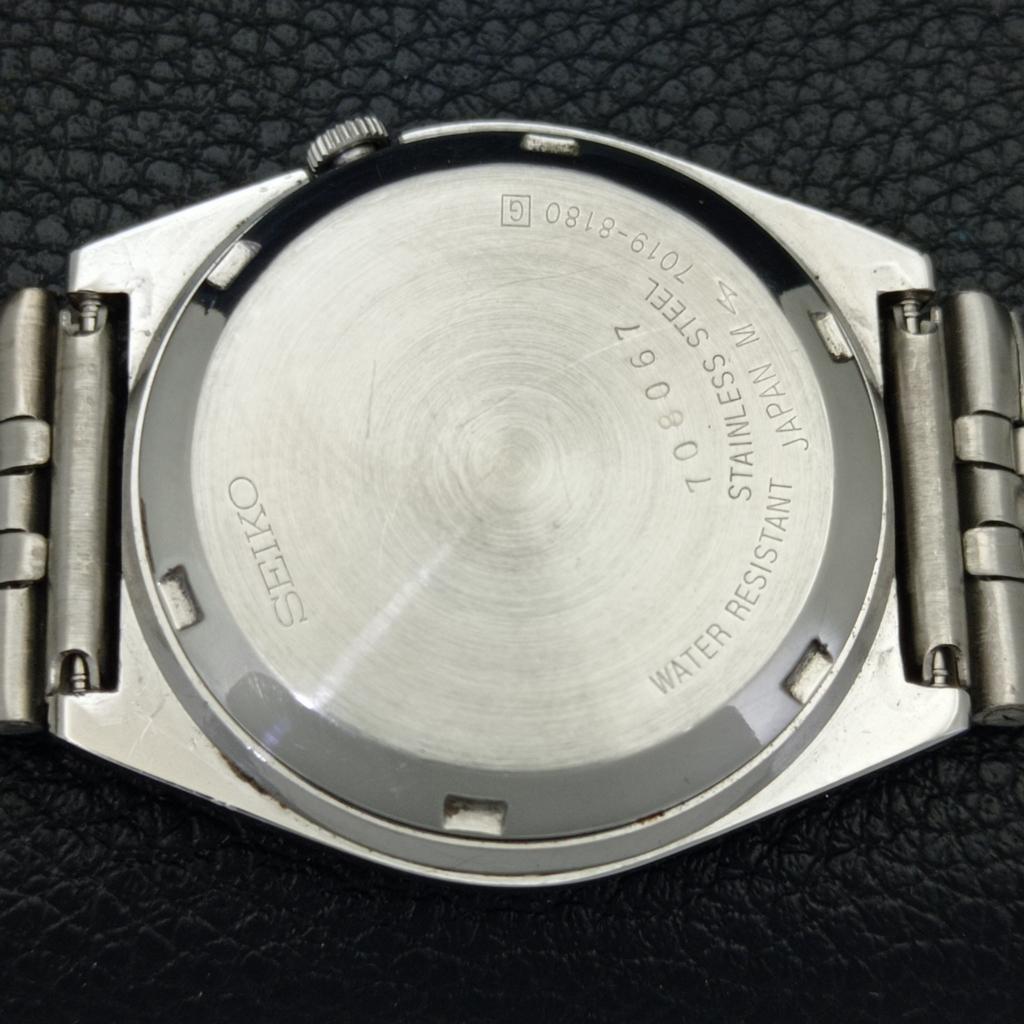 GENUINE VINTAGE SEIKO 5 AUTOMATIC 7019A JAPAN MENS BLUE DIAL WATCH A702347-5 R124-a702347