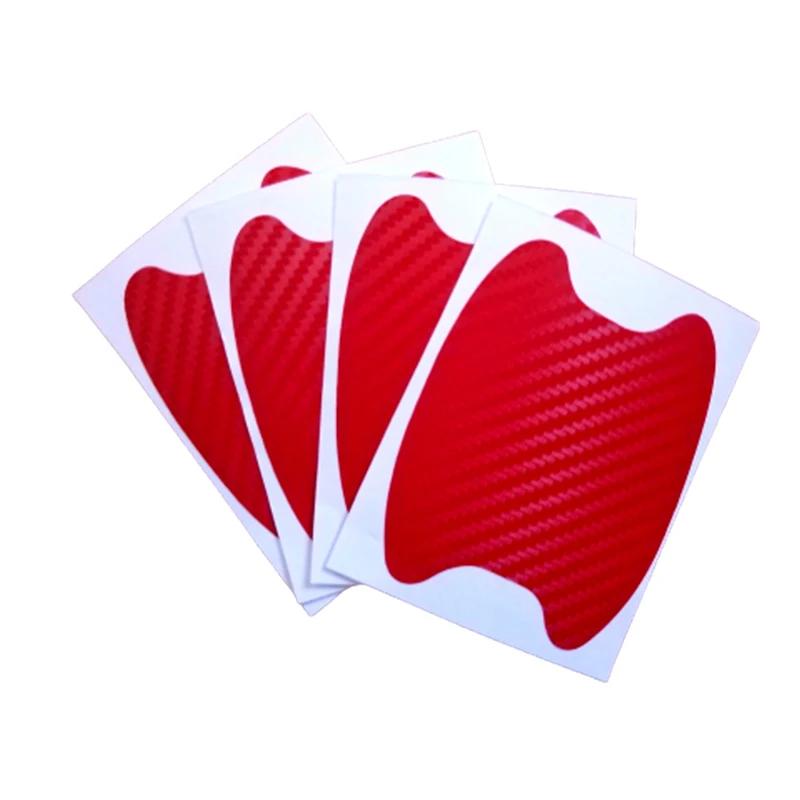 4 шт. Горячие наклейки на автомобиль Защита ручки двери из углеродного волокна Защита от царапин Автомобили Защита ручки автомобиля Автомобильные аксессуары