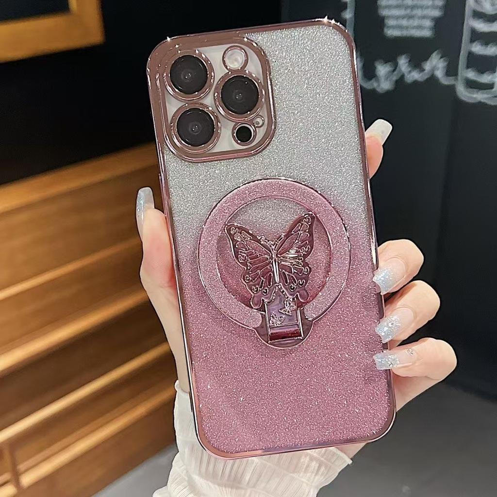 Чехол-подставка для телефона с кольцом-бабочкой для MOTOROLA Moto G73 G53 G23 G13 G82 G84 G54 5G G72 G62 G52 G42 G32 G22 G60S G60 G31 G41