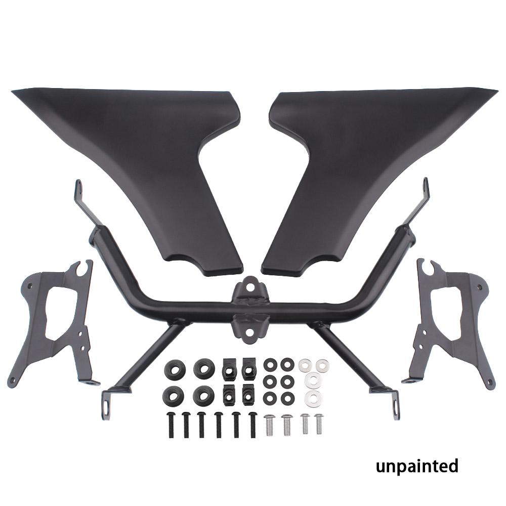 Motorcycle Front Side Fairing Panel with Bracket Kits Gloss Black Iron Alloys ABS For Harley CVO Road Glide Upgrade 2024 -Later