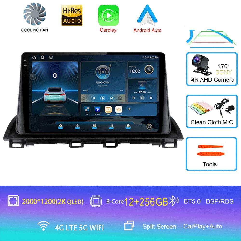 Android 14 Видеоплеер Автомагнитола Для Mazda 3 Axela 2014 - 2019 Мультимедийный Радиоплеер GPS Стерео Аудио Головное Устройство 2DIN DVD
