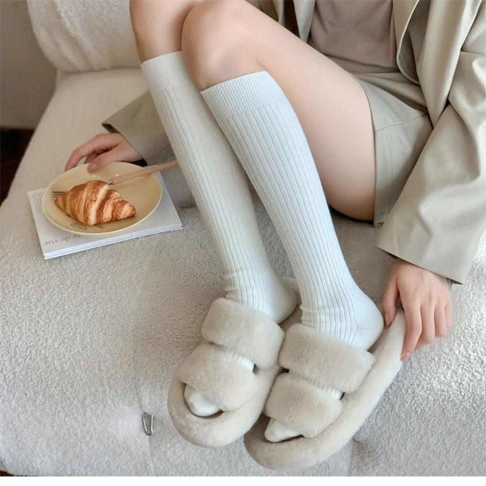 Nylon Soft Warm Socks Autumn Winter Long Knee High Socks Retro Women Stockings