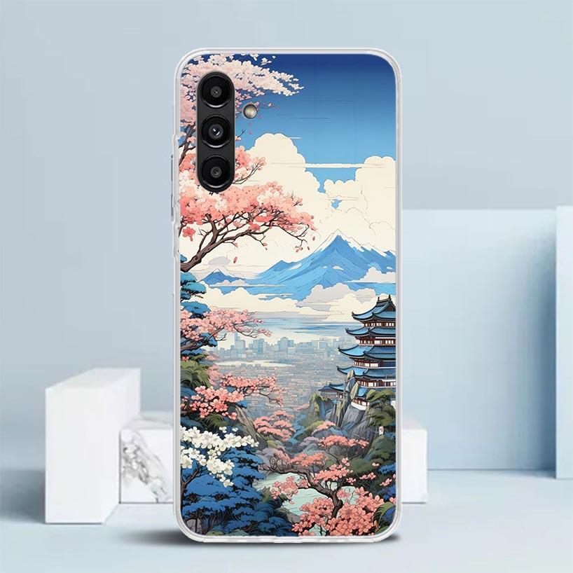 Эстетичная Аниме Пейзажная Обложка для Samsung Galaxy A17 A37 A57 A16 A26 A36 A56 A15 A14 A55 Чехол для Телефона A13 A53 A25 A35 A24 A34 A23