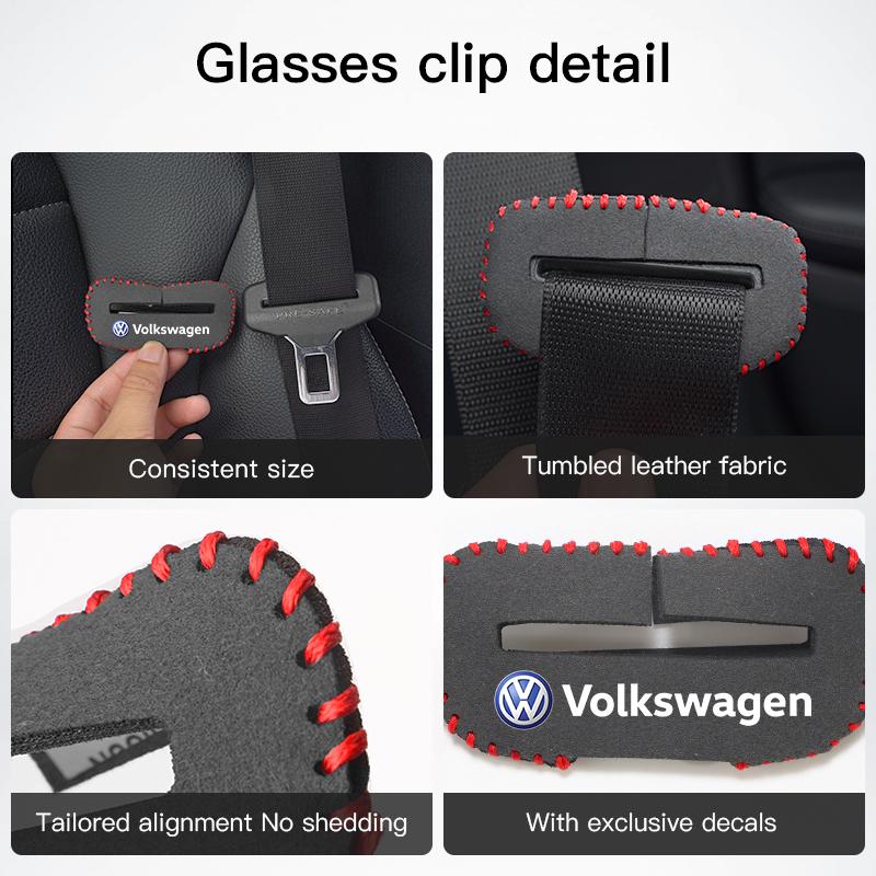 Valve Stems Caps Car Seat Belt Buckle Suede Wear Resistant Protector Cover For Volkswagen VW RLine R Golf Amarok Tiguan Eos Cadd
