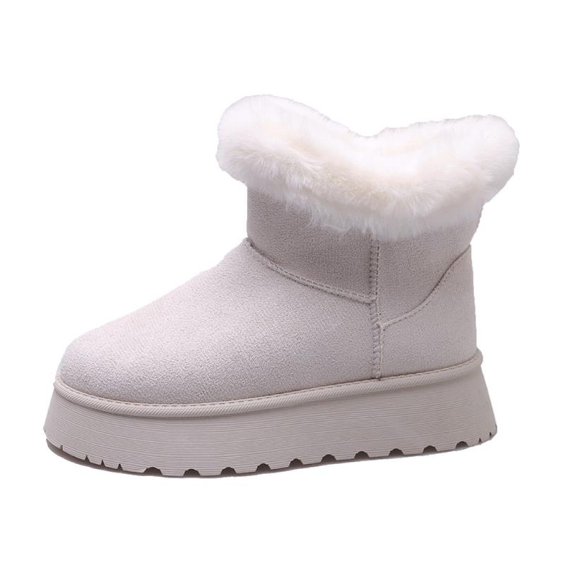 Новые женские балетки Botas Mujer Замшевые Теплые Женские Домашние Хлопковые Туфли Модные Уличные Вечерние Женские Толстые Зимние Сапоги