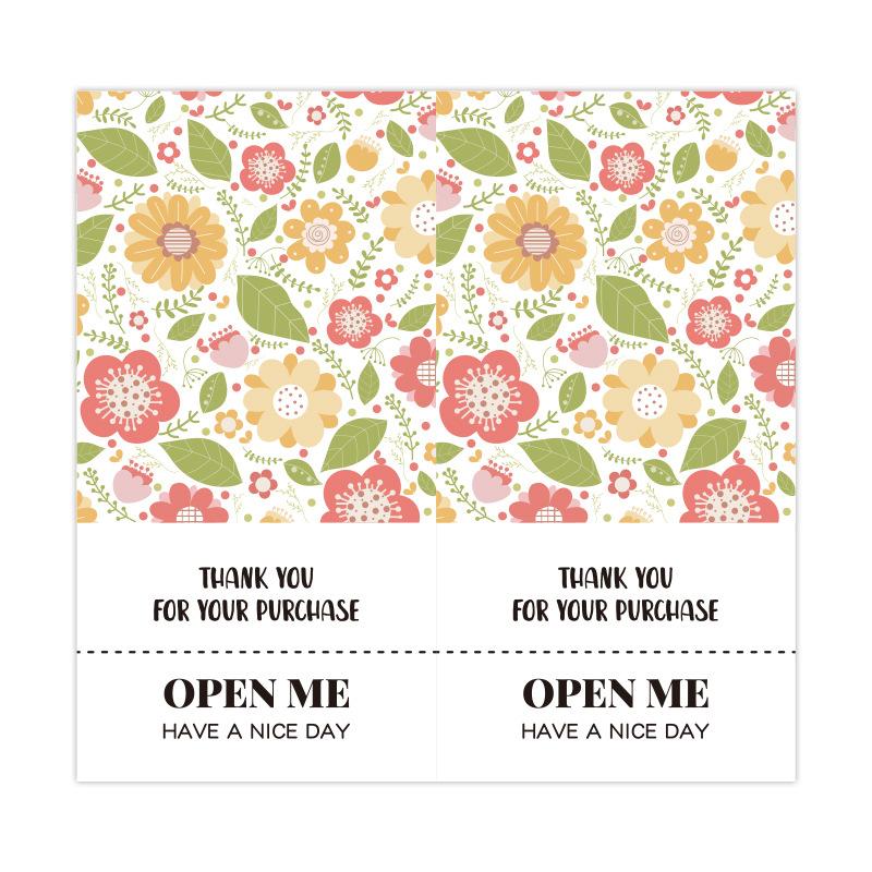 50 наклеек/в упаковке, Свежие маленькие цветочные наклейки, Наклейки «Спасибо», Коробка-самолетик, Запечатывающие наклейки, Упаковка для подарочной коробки, Декорация, Самоклеящиеся этикетки