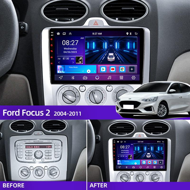 Android 12 Car Radio for Ford Focus 2 3 Mk2 Mk3 2004 2005 - 2011 Multimedia Player Navigation GPS 2Din Carplay Stereo DVD