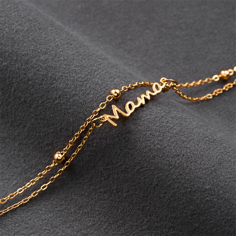Fashionable Letter Mama Pendant Link Chains Charms Bracelet For Women Mom Jewelry Party Lover Mum Mother's Day Jewelry Gifts
