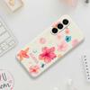 For Samsung Galaxy A17 5G Case Flower Pattern Printing Straight Edge TPU Phone Back Cover