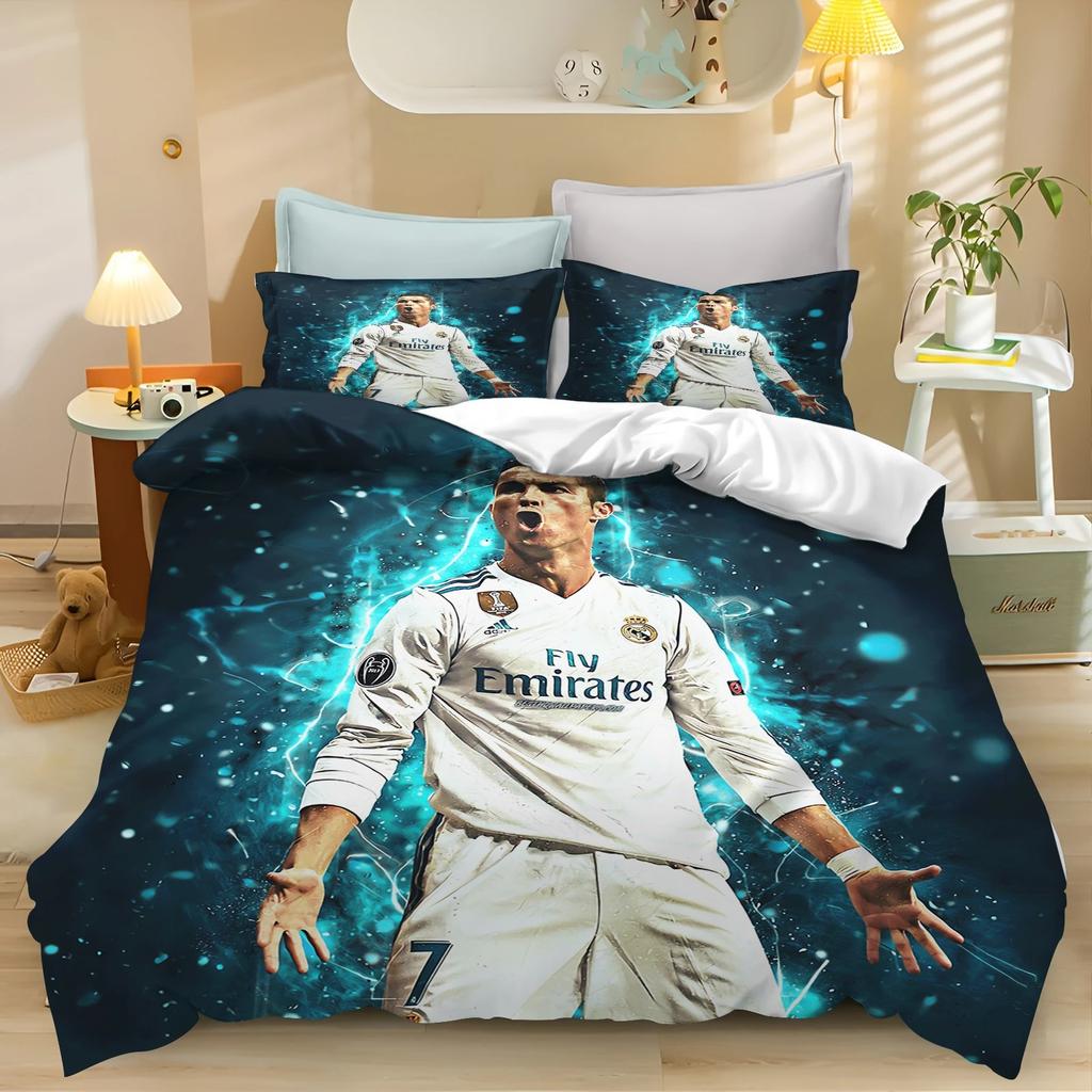 3D Printed Football Star Bedding Set Football Star Duvet Cover Double Twin Full Queen King Adult Kids Bedclothes Quilt Cover