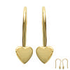 Les Trésors De Lily [K3802] - Gold Plated 'Love' Earrings - 5 Mm