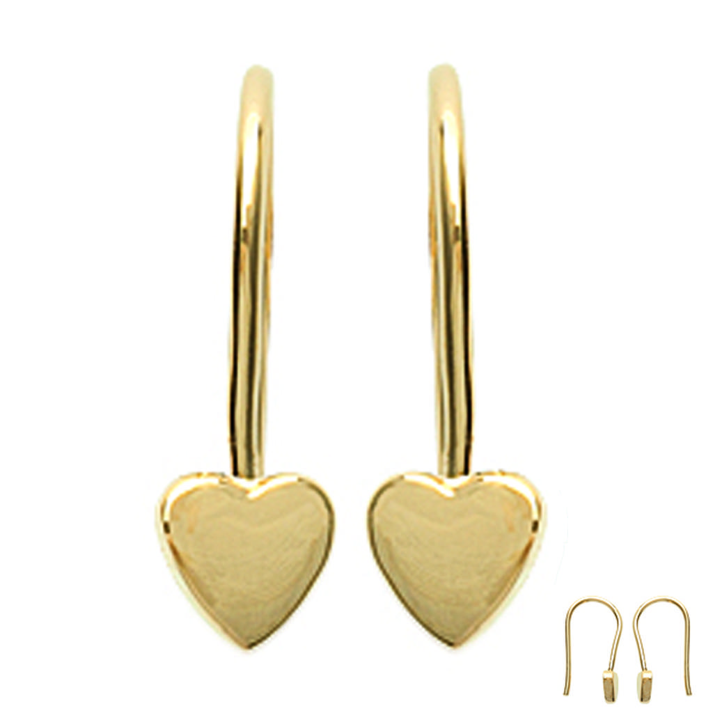Les Trésors De Lily [K3802] - Gold Plated 'Love' Earrings - 5 Mm