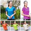 Women Quick Dry Short Sleeve Sports Running T Shirt Breathable Slim Tops Yoga T-shirts Tees Fitness Gym Workout Shirts