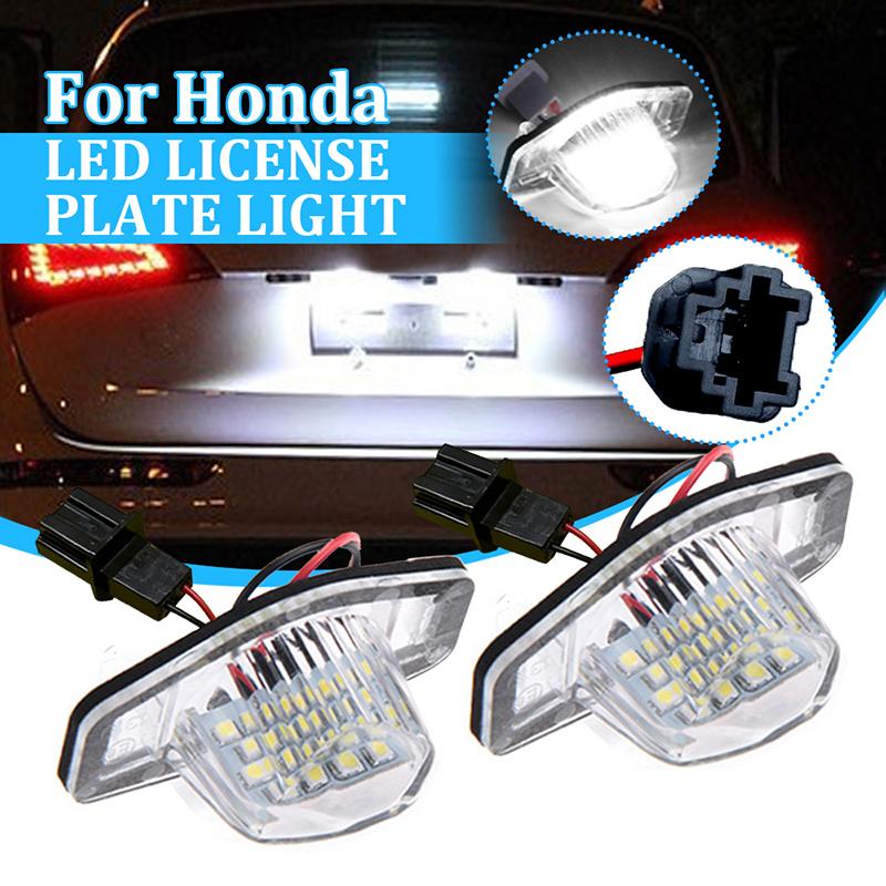 18 Led Car Number License Plate Lights Assembly Pure 6000K For Cr-V Fr-V Stream 12V Smd Number Lamp Led License Plate Light