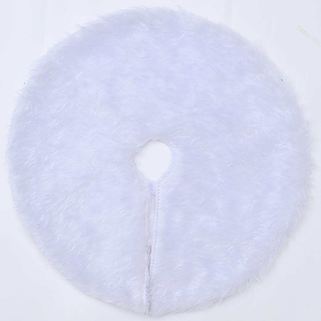 Soft Christmas Fabric Tree Skirt In Red And White Trim Perfect For Modern Settings Holiday