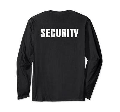 Костюм охранника безопасности для мужчин и женщин SECURITY Футболка с длинным рукавом