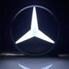 Car Front Grill Logo Light 3D LED Badge For Mercedes Benz W447 V-class VITO Emblem Luminous Decorative Light AA1