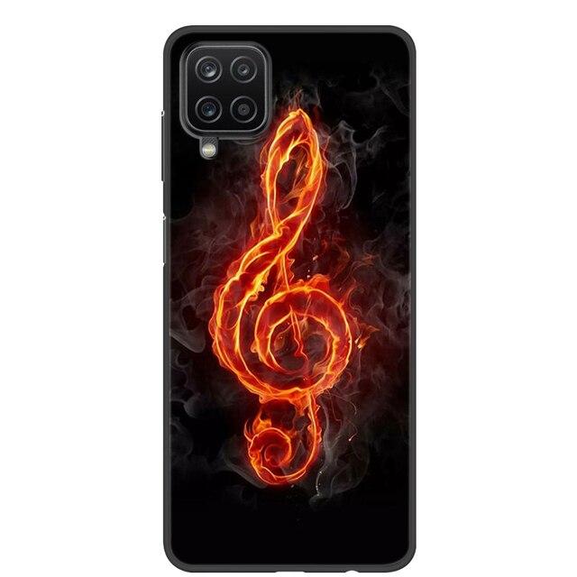 Чехол для Samsung A12, 2021, черные мягкие силиконовые чехлы из ТПУ для телефонов Samsung Galaxy A12 M12, чехол с крутым дизайном, чехол-бампер A 12