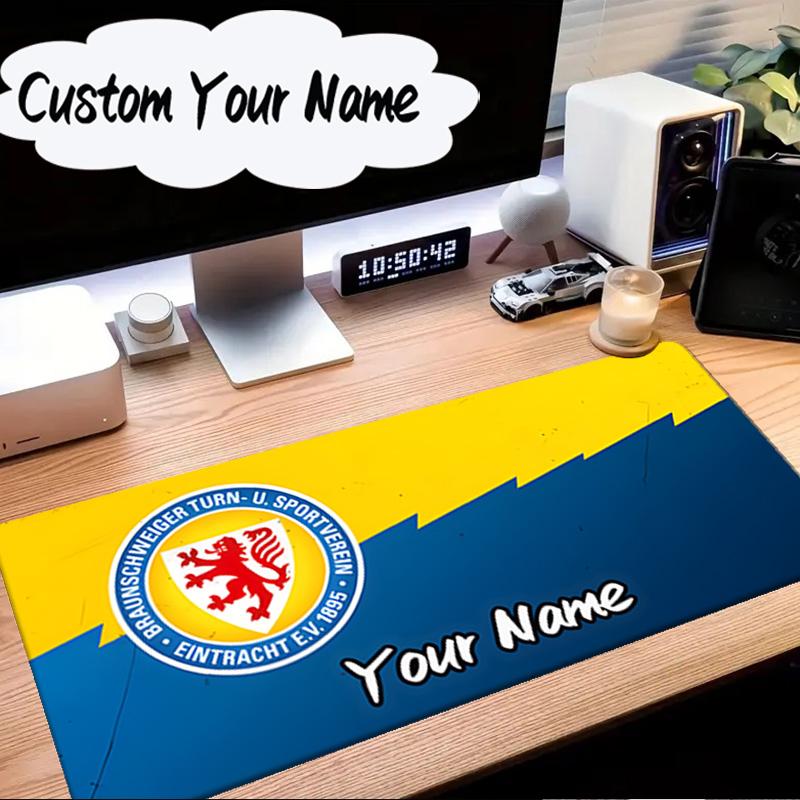 Custom Name Mouse pad Braunschweig Fc Crest Design Mouse Pad Desk Mat, Non-Slip Rubber Backer Pad For Computer Notebook Gaming Mouse Pad Gift
