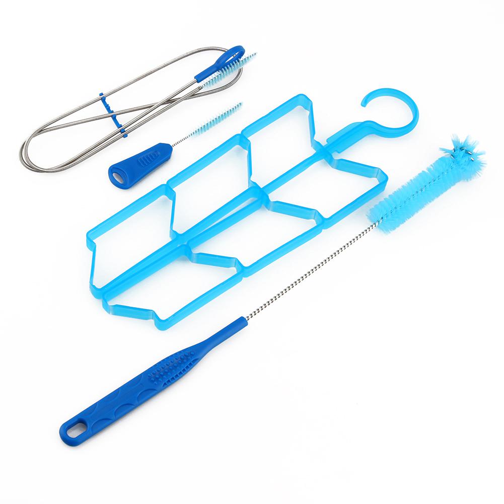 4 in 1 Portable Hydration Water Bladder Tube Cleaning Kit Brushes Drying Rack