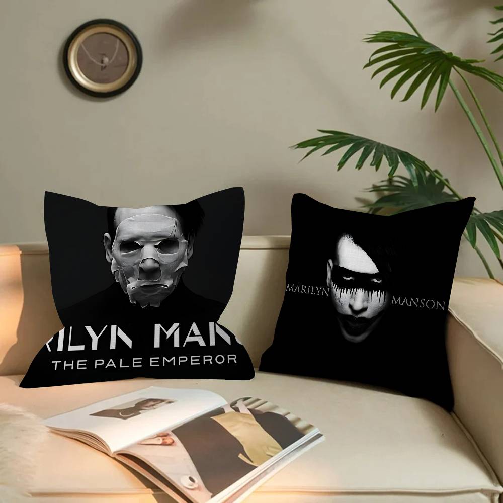 Rock Band M-Marilyn M-Manson Наволочка Подушка Чехол для Подушки Обивка Диван Плед Декор Дома Наволочка