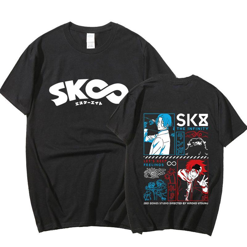 Крутая футболка Sk8 The Infinity Летняя Унисекс Японское аниме Футболки Снежная Тень Реки Джо Черри Адам Мия Харадзюку Унисекс Топы