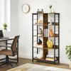 VASAGLE Bookcase, Bookshelf, Ladder Shelf 4-Tier, Display Storage Rack Shelf, for Office, Living Room, Bedroom, 80 x 33 x 149 cm, Industrial