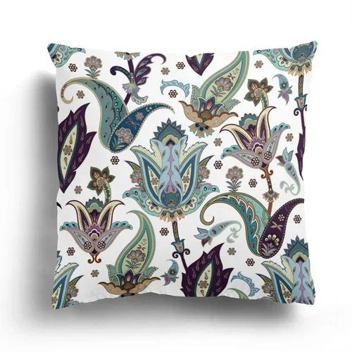 Декоративная наволочка с растительным цветочным узором для дивана в машину, квадратная подушка, наволочка