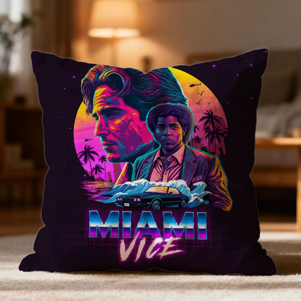 Hot MMiami Viceer Cushion Cover Soft Washable Pillow Case Multi-Scene for Couch Bed Travel Office Use