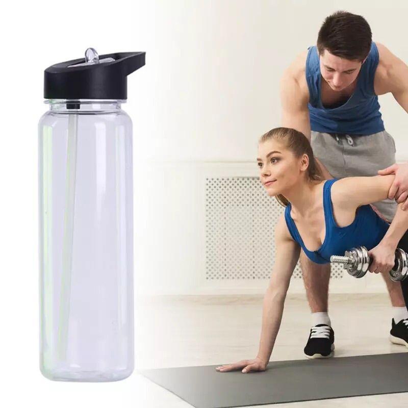 Convenient Leakproof Sports Water Bottle With Bpa Free Straw And Portable Handle