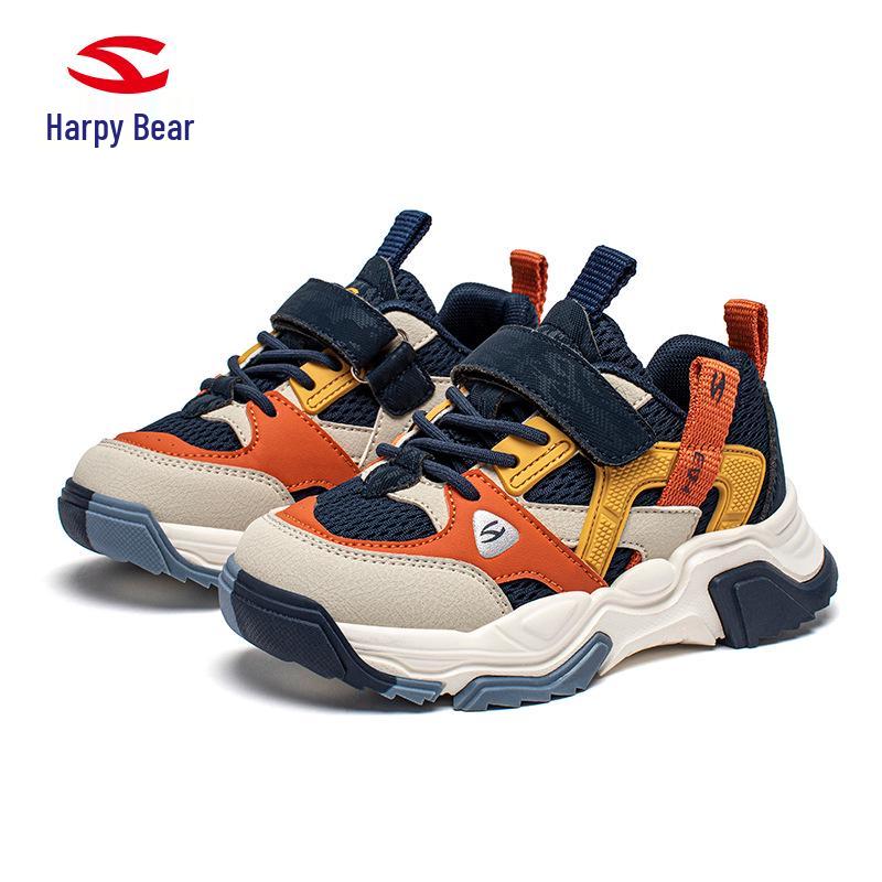 Детские дышащие сетчатые спортивные туфли Habi Bear - Удобные повседневные кроссовки для мальчиков на весну и осень.