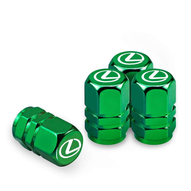 4Pcs Car Tire Valve Caps Alloy Dust Cap For Lexus RX330 IS250 Ct200h GX470 RX350 LX570 F-SPORT Car Styling Accessories Valve Cap QN7