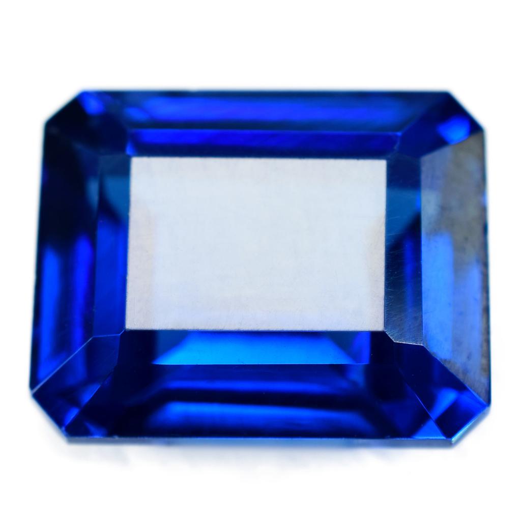 10 Ct Natural Blue Sapphire Gemstone Loose Emerald Shape