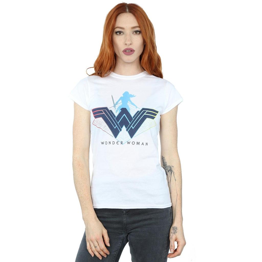 DC Comics Womens/Ladies Wonder Woman Warrior Logo Cotton T-Shirt